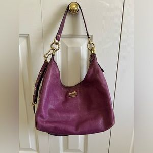 Coach Plum purple leather crossbody bag
